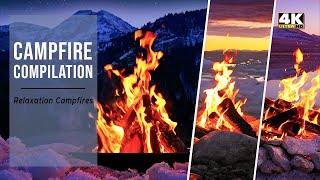 Relaxing Campfire Video Compilation with Nature Sounds for Sleep & Yoga