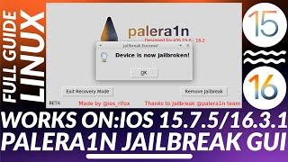 How to install Palera1n GUI Linux & Jailbreak iOS 16iOS 15  Checkm8 Jailbreak  Full Guide  2023