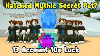 Used 13 Account With 10x Luck To Hatch Blizzard Egg Mythic Secret Pet - Bubble Gum Simulator Roblox
