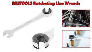 Ratcheting Line Wrench Ratchet Flare Nut Tubing Wrench CR-V Steel 72 Tooth