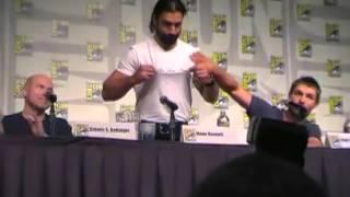 Liam McIntyre Honors Andy Whitfiled During Spartacus Panel At San Diego Comic Con 2012