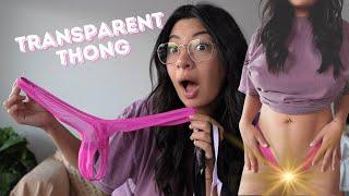 Transparent Thong Lingerie Try On Haul with Cami Strella  4K 2024