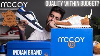 100% GENUINE LEATHER SHOES UNDER 3000  MCCOY SNEAKERS DETAILED REVIEW AND ON FEET  INDIAN BRAND