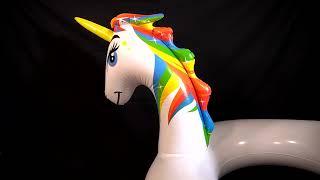 INFLATABLE UNICORN - INFLATING & DEFLATING - PUMP - PLUG - NO POPPING