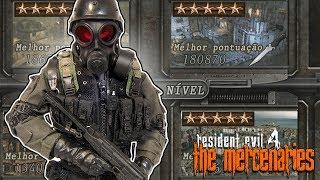 RESIDENT EVIL 4 - 100% THE MERCENARIES - HUNK em TODOS os MAPAS