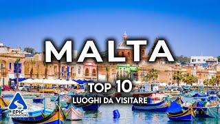 MALTA  Top 10 Posti e Luoghi da Visitare  4K Guida di Viaggio