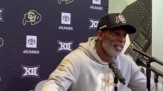 Deion “Coach Prime” Sanders press conference after loss to Nebraska