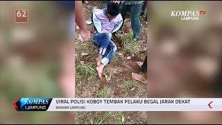 Viral Video Polisi Koboi Tembak Pelaku Begal