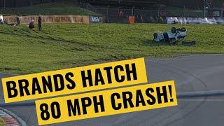 80MPH Brands Hatch Track Day Crash - Clio 200