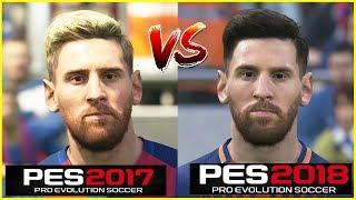 PES 2018 vs PES 2017 Barcelona Faces Comparison