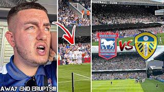 IPSWICH TOWN VS LEEDS UNITED  3-4  97TH MINUTE CONSOLATION GOAL & 2000 LEEDS FANS GO CRAZY