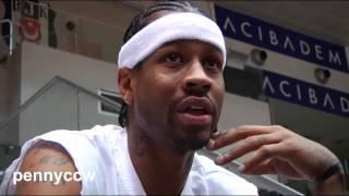 Allen Iverson practise and interview in Turkey 2011