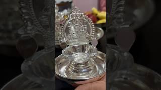Silver Kubera Lakshmi Deepa #ayyangarkitchen #silver #lamp