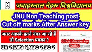 JNU non teaching post Cut off marks 2023Jnu Non teaching post cut off marks after answer keyJnu