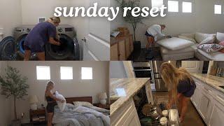 SUNDAY RESET lots of laundry grocery shopping + cleaning 
