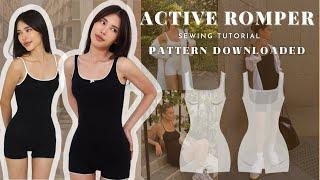 Sewing an active romper for the summer  Sewing Tutorial + Pattern Download