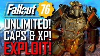 Fallout 76  BEST Unlimited CAPS & XP EXPLOIT  After Patch  Infinite LOOT  Level Up FAST