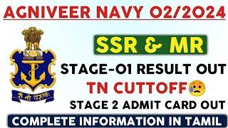 AGNIVEER INDIAN NAVY 022024  SSR & MR STAGE-01 RESULT OUT  TN CUTTOFF  IMPORTANT INSTRUCTIONS