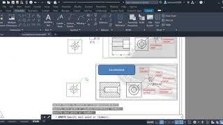 Applying counterbore and countersink symbol in AutoCAD Mechanical 2021