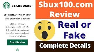 Sbux100.com Real or Fake  Starbucks $100 Gift Card Scam or Legit  Sbux100.com Review  Reality