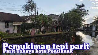 melihat kehidupan di tepi parit Parit tokaya kota #pontianak #kalimantanbarat