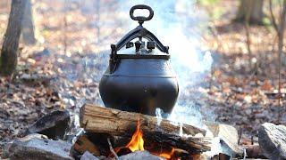 Cooking Meat with a Campfire Pressure Cooker Mississippi Roast over the Campfire