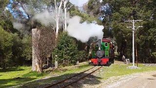 Bennett Brook Railway - Steam and diesel powered top and tail train