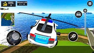 Flying Police Car Driving 3D - Extreme Flying Car Chase - Gameplay Android