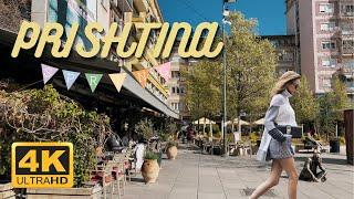 Spring Blossom in Prishtina  City center atmosphere - Walkthrough 4K