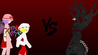 Remilia and Flandre Scarlet vs The Scarlet King Touhou vs SCP Sticknodes Animation VOLUME