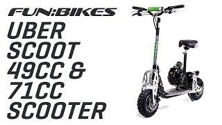 Product Overview  Uber Scoot 2x 50cc and 71cc Petrol Scooter Big Wheel Off Road Powerboard