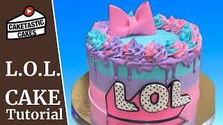 L.O.L. Cake Tutorial Or Just See How to Stripe a Cake