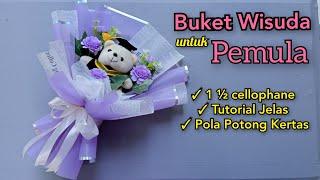 Cara Membuat Buket Wisuda Untuk Pemula  Tutorial Buket Wisuda Tema Ungu