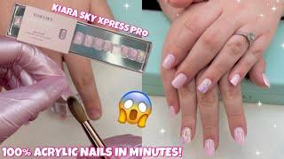 APPLYING KIARA SKY XPRESS PRO PRESS ONS  100% ACRYLIC NAILS IN MINUTES  NEW WAY TO DO PRESS ONS