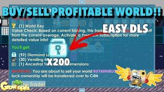 Growtopia - Insane profit from Buying and Selling profitable worlds #1