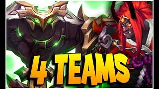 4 TEAMS for Forest of Roaring Beasts - Karzhan Rune Dungeon Summoners War