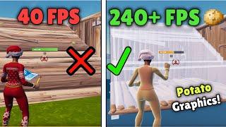 How to get POTATO GRAPHICS in Fortnite FIXED GROUND *1000 FPS*