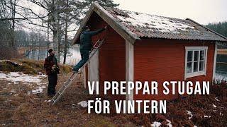 Vi preppar stugan för vintern  Insättning av kamin