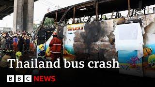 At least 23 people including children die in Thailand bus crash  BBC News