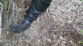 Boot scratching Leather Boots abused