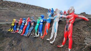 ULTRAMAN ZERO BUKAN KALENG HADIR DI KUBURAN POWER RANGERS SPIDERMAN DAN ULTRAMAN ROSO TERBANG