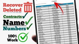 How to Recover Deleted Contacts from Android Phone 2024 How to Restore Deleted Contacts in Android