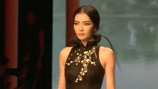 Traditional Chinese Qipao dress featured at Beijing fashion show