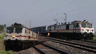 Rajdhani + Coalfield + Mumbai Three trains at their prime locations keeping their service on time