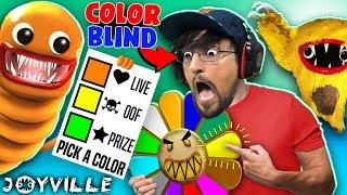 Color Blind Gamer needs help from Kid to beat JOYVILLE GAME FGTeeV Escape