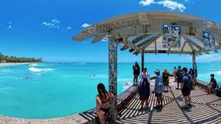 Waikiki Walk Virtual Reality 360 VR Honolulu Hawaii Beach  Kalakaua Ave  Post Office