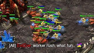 20000 APM Probe Rushing StarCraft II AIBot