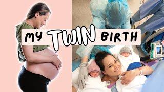 My TWIN Birth Story  Third Trimester + Hospital Admissions + Cesarean