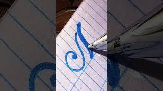 A beautiful way to write the letter A   #calligraphy #satisfying #art