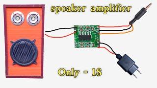 how to make speaker amplifier at home easy  how to make amplifier with charger